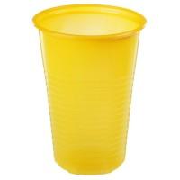 Мистерия (посуда) Набор стаканов одноразовых для холодных/горячих напитков, желтый (6 штук по 0,2 л)