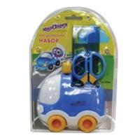 Юнландия Канцелярский детский набор "Автомобиль", 4 предмета, цвет синий