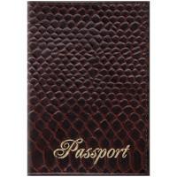 OfficeSpace Обложка для паспорта "Питон", кожа, коричневый