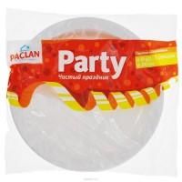 Paclan Набор пластиковых тарелок  "Party", 3 секции, диаметр 26 см, 6 штук