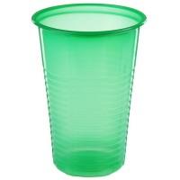 Мистерия (посуда) Набор стаканов одноразовых для холодных/горячих напитков, зеленый (12 штук по 0,2 л)