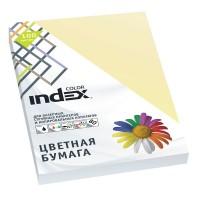 Index Бумага цветная "Color", А4, 80 г/м2, 100 листов, светло-желтый