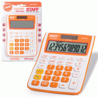 Staff Калькулятор настольный &quot;STF-6222 &quot;, 12 разрядов, оранжевый