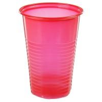 Мистерия (посуда) Набор стаканов одноразовых для холодных/горячих напитков, красный (6 штук по 0,2 л)