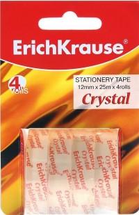 ErichKrause Клейкая лента "Crystal", 12 мм, 25 м, 4 штуки