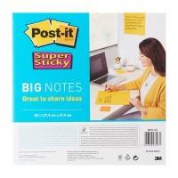 3M Стикеры "Post-it Super Sticky", 280х280 мм, цвет неоновый желтый, 30 листов