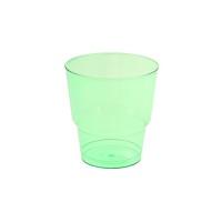 Мистерия (посуда) Набор стаканов одноразовых для холодных напитков "Кристалл", зеленый (6 штук по 0,2 л)