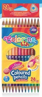 Colorino Карандаши цветные "Colorino", двухсторонние, 24 цвета
