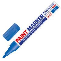 BRAUBERG Маркер-краска лаковый (paint marker) "Pro Plus", 2-4 мм, цвет синий, нитро-основа, алюминиевый корпус