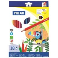 Milan Карандаши цветные &quot;Milan&quot;, шестигранные, 18 цветов