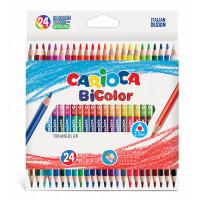 Carioca Набор цветных деревянных двусторонних карандашей &quot;Bicolor&quot;, 24 штуки (48 цветов) + точилка