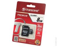 Transcend MicroSD 8Gb Класс 10 + адаптер SD