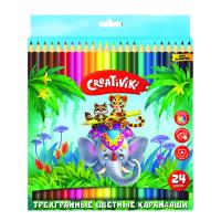 Creativiki Карандаши цветные "Creativiki", трехгранные, 24 цвета