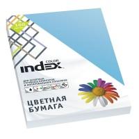 Index Бумага цветная "Color", А4, 80 г/м2, 100 листов, лазурь