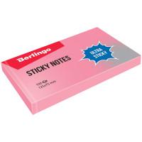 Berlingo Самоклеящийся блок "Ultra Sticky", 125x75 мм, 100 листов, пастель розовый