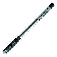Index Ручка шариковая &quot;Alpha grip&quot;, прозрачный корпус, резиновый упор, 0,7 мм, черная