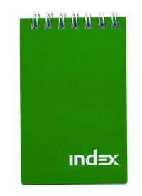 Index Блокнот "Index", на гребне, зеленый, А7, 40 листов в клетку