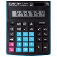 Staff Калькулятор настольный "Plus STF-333-BKBU", 12 разрядов, 200x154 мм, цвет черно-синий