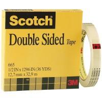 3M Клейкая лента канцелярская "Scotch", двусторонняя, 12,7 мм х 33 м