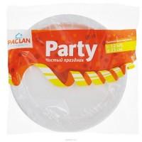 Paclan Набор одноразовых тарелок  "Party", диаметр 23 см, 12 штук
