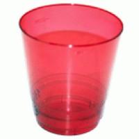Мистерия (посуда) Набор стаканов одноразовых для холодных напитков "Кристалл", красный (6 штук по 0,2 л)