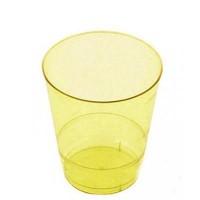 Мистерия (посуда) Набор стаканов одноразовых для холодных напитков "Кристалл", желтый (6 штук по 0,2 л)