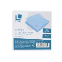 LITE Блок для записей "Lite", 76х76 мм, голубой, 100 листов