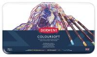 Derwent Набор цветных карандашей "Coloursoft", 72 цвета, в металлической упаковке