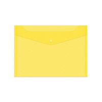 OfficeSpace Папка-конверт на кнопке, А4, 120 мкм, желтая
