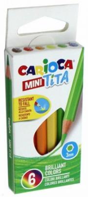 Carioca Набор пластиковых карандашей "Mini Tita", 6 цветов