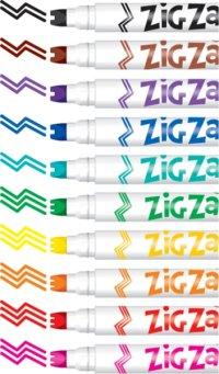 Colorino Фломастеры с двойным и тройным кончиком "Zig Zag", 10 цветов