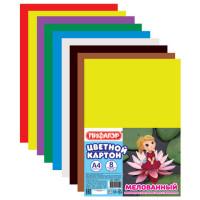 ПИФАГОР Цветной картон мелованный "Дюймовочка", А4, 8 листов, 8 цветов