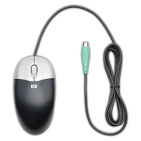 HP PS/2 2-Button Optical Scroll Mouse Black-Silver