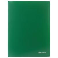 BRAUBERG Папка на 2-х кольцах "Office", 25 мм, зеленая, до 170 листов, 0,5 мм