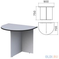 Монолит Стол приставной к столу для переговоров (640112) &amp;quot;Монолит&amp;quot;, 900х700х750 мм, серый, ПМ19.11