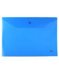 Hatber Папка-конверт на кнопке, А4, 180 мкм, синяя