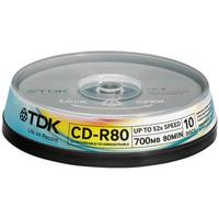 TDK Диск CD-R 700 Мб, 52х, 10 штук