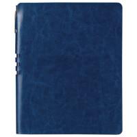BRAUBERG Бизнес-блокнот "Nebraska", А5-, линия, 112 листов, цвет обложки темно-синий