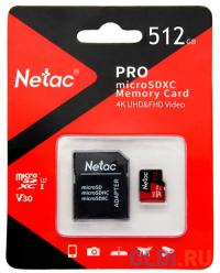 Netac Карта памяти microSDXC 512Gb P500 Extreme Pro NT02P500PRO-512G-R