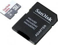 Sandisk Карта памяти Micro SDHC 16Gb Class 10 SDSQUNB-016G-GN3MA + адаптер