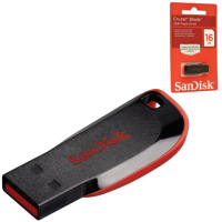 Sandisk Флэш-диск "Cruzer Blade", 16Gb, USB 2.0, черный