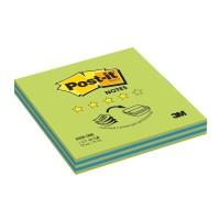 Post-it Original Блок-кубик "Post-it", Z-блок, зеленый и синий неон, 100 листов