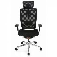 БЮРОКРАТ 811/black кресло руководителя, черный, клетка сетка, крестовина алюминий