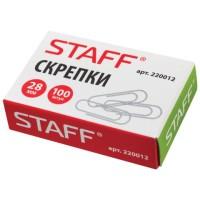 Staff Скрепки "Staff", 28 мм, металлические, 100 штук
