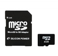 Silicon Power microSDHC Class 4 4GB