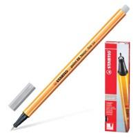 STABILO Ручка капиллярная "Point", корпус оранжевый, толщина письма 0,4 мм, светло-серая