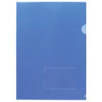 Hatber Папка-уголок с карманом для визитки, А4, синяя