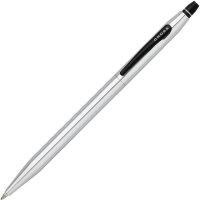 Cross Ручка-роллер без колпачка с тонким стержнем "Click", цвет - серебристый