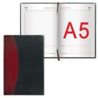 BRAUBERG Ежедневник недатированный "Prestige", А5, 160 листов, черный + бордовый