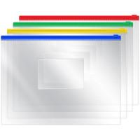 OfficeSpace Комплект папок-конвертов на молнии, A5, 120 мкм (12 штук в комплекте) (количество товаров в комплекте: 12)